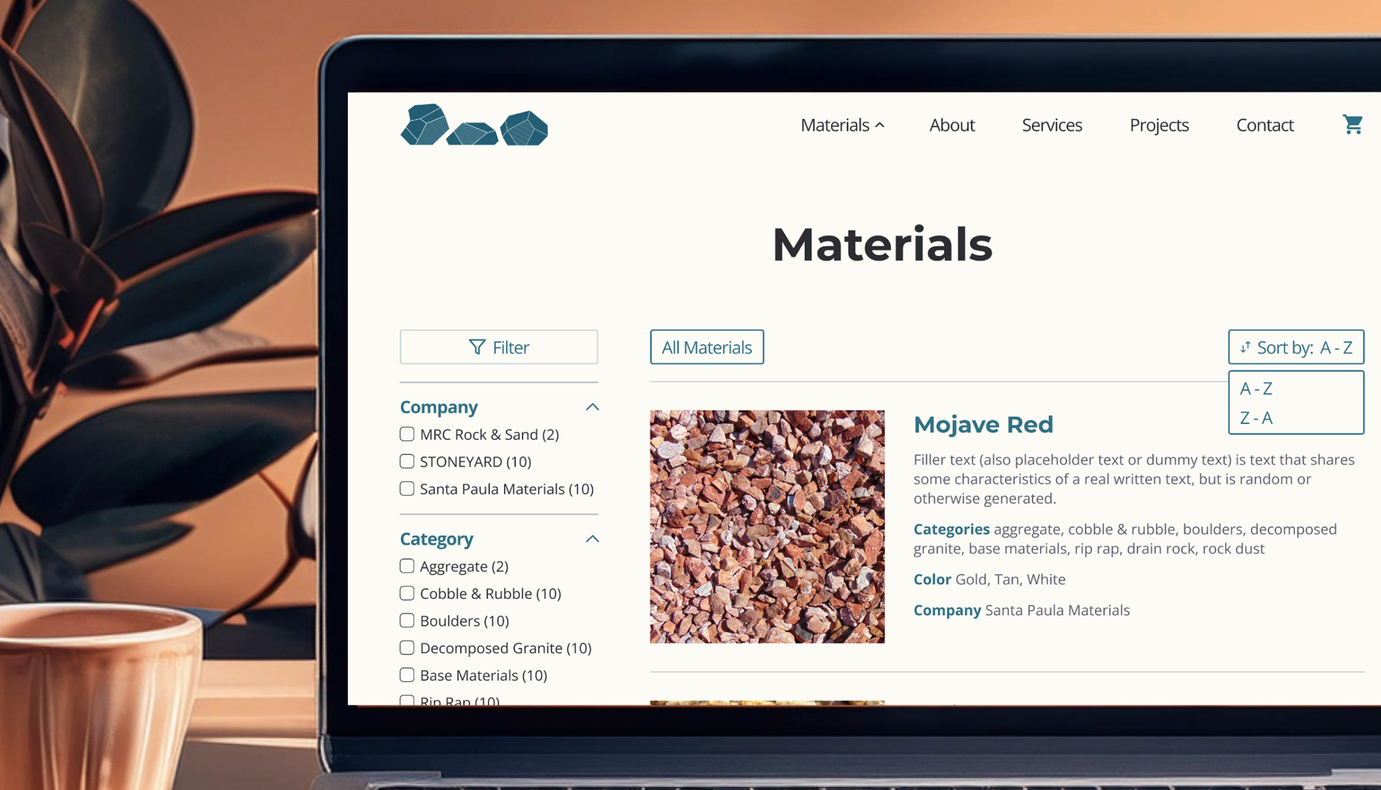 MRC Rock & Sand | B2B & B2C E-Commerce Platform